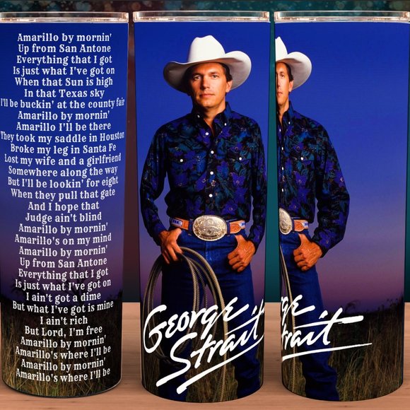 Handmade | Dining | George Strait Amarillo By Morning Country Western ...